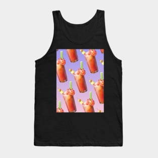 Bloody Mary Cocktail Pattern Tank Top